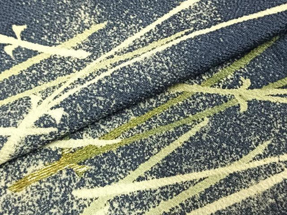 平和屋着物●アンティーク　大正ロマン　色留袖　松葉　金糸　鬼しぼ縮緬　正絹　逸品　AABE1618fy