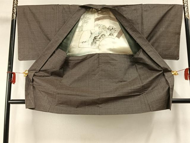 平和屋着物●男性　本場大島紬　アンサンブル　100亀甲　総詰め　正絹　逸品　AABE1620fy