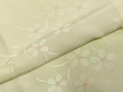 平和屋着物●長襦袢　袷　草花文　暈し染め　正絹　逸品　AABE1653fy