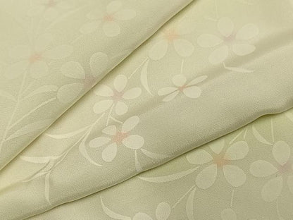 平和屋着物●長襦袢　袷　草花文　暈し染め　正絹　逸品　AABE1653fy