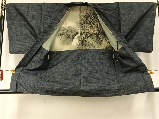 平和屋着物●男性　本場大島紬　アンサンブル　亀甲絣　正絹　逸品　AABE1671fy