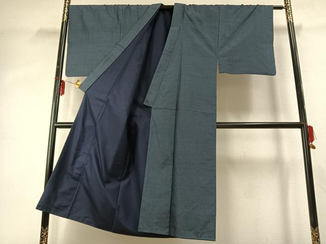 平和屋着物●男性　本場大島紬　アンサンブル　100亀甲　総詰め　正絹　逸品　AABE1672fy