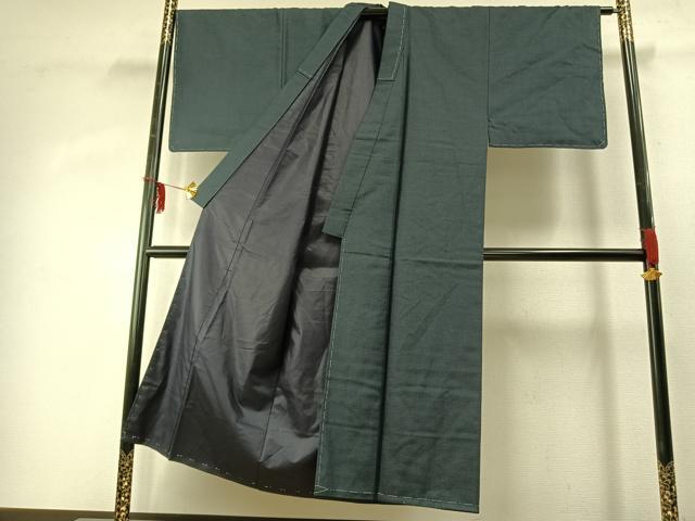 平和屋着物●男性　紬　アンサンブル　亀甲絣　正絹　逸品　AABE1680fy