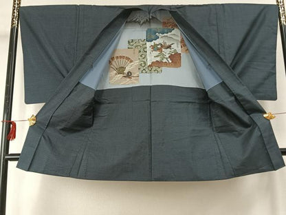 平和屋着物●男性　本場大島紬　アンサンブル　100亀甲　総詰め　正絹　逸品　AABE1682fy