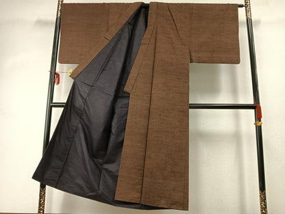 平和屋着物●男性　紬　アンサンブル　霞文　正絹　逸品　AABE1682fy