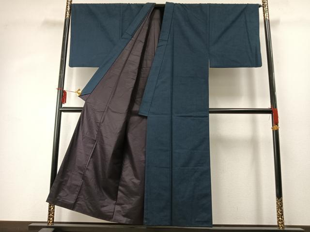 平和屋着物●男性 紬 アンサンブル 霞文 正絹 逸品 AABE1683fy