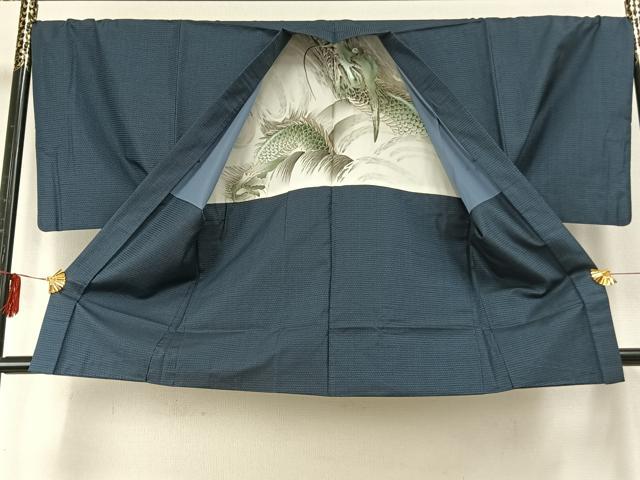 平和屋着物●男性　本場大島紬　アンサンブル　100亀甲　総詰め　正絹　逸品　AABE1685fy