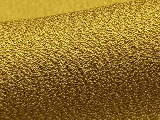 平和屋着物●上質な色無地　芥子色　正絹　逸品　AABE1696fy