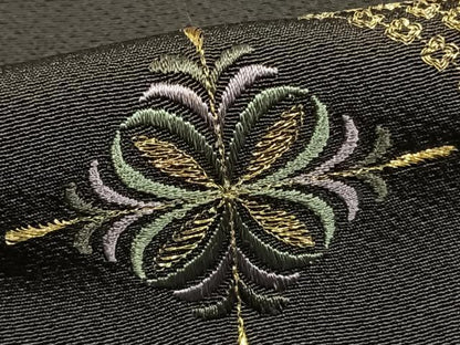 平和屋着物●訪問着 総刺繍 幾何学文様 金銀糸 正絹 逸品 AABE1712fy