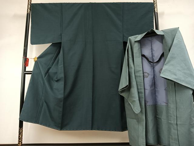 平和屋着物●男性　紬　アンサンブル　虫襖色×湊鼠色　洗える着物　AABE1722fy 平和屋着物○男性 紬 アンサンブル 虫襖色×湊鼠色 洗える着物