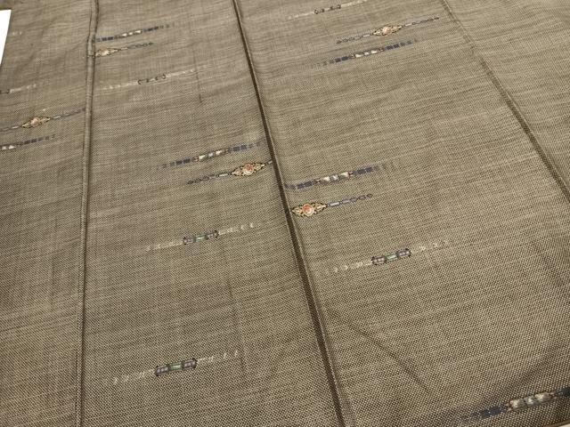 平和屋着物●本場大島紬　カタス7マルキ　総絣　装飾文　正絹　逸品　AABE1736fy