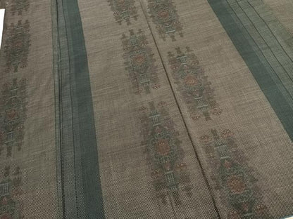 平和屋着物●本場大島紬　カタス7マルキ　間道　正絹　逸品　AABE1750fy