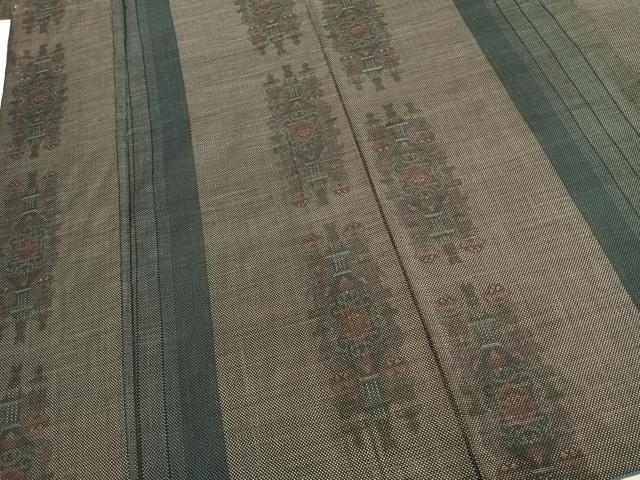 平和屋着物●本場大島紬　カタス7マルキ　間道　正絹　逸品　AABE1750fy