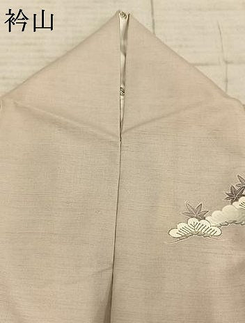 平和屋着物●訪問着 紬地 風景花文 金彩 正絹 逸品 AABE1751fy