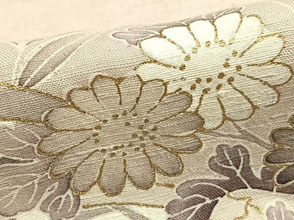 平和屋着物●訪問着 紬地 風景花文 金彩 正絹 逸品 AABE1751fy