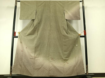 平和屋着物●訪問着　総刺繍　宝尽くし文様　暈し染め　金彩　正絹　逸品　AABE1764fy