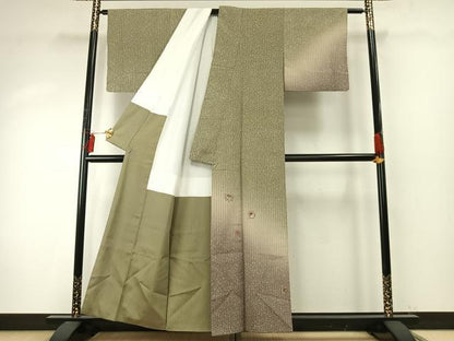 平和屋着物●訪問着　総刺繍　宝尽くし文様　暈し染め　金彩　正絹　逸品　AABE1764fy