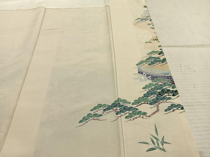 平和屋着物●豪華色留袖　友禅　作家物　風景文　暈し染め　正絹　逸品　AABE1767fy