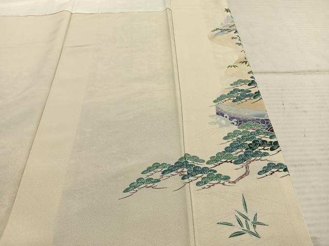 平和屋着物●豪華色留袖　友禅　作家物　風景文　暈し染め　正絹　逸品　AABE1767fy