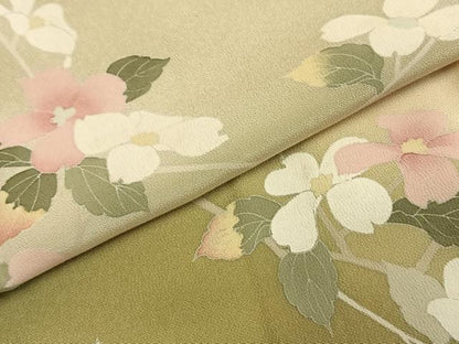 平和屋着物●訪問着　枝花文　暈し染め　正絹　逸品　AABE1783fy