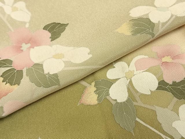 平和屋着物●訪問着　枝花文　暈し染め　正絹　逸品　AABE1783fy