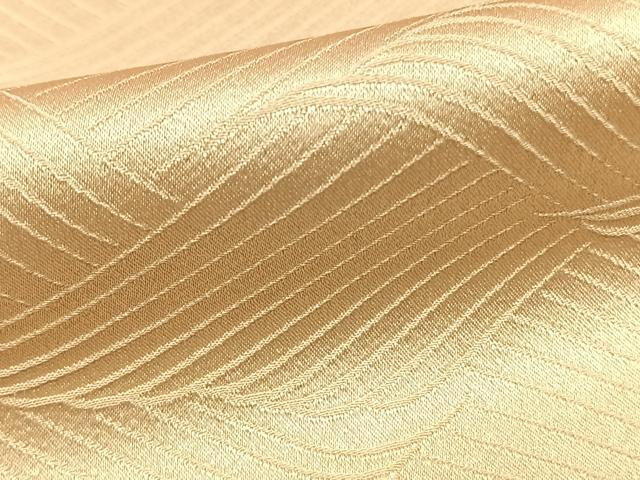 平和屋着物●上質な色無地 立波地紋 蜂蜜色 正絹 逸品 AABE1795fy