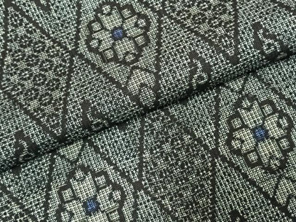 平和屋着物●本場大島紬　割り込み絣　正絹　逸品　AABE1802fy