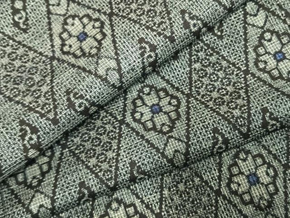 平和屋着物●本場大島紬　割り込み絣　正絹　逸品　AABE1802fy