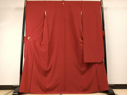 平和屋着物●豪華振袖　紅海老茶色　正絹　逸品　AABE1806fy