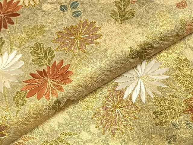 平和屋着物●豪華色留袖　駒刺繍　草花文　金彩　正絹　逸品　AABE1821fy