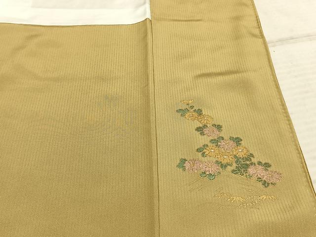 平和屋着物●色留訪問着　駒刺繍　風景花文　金彩　正絹　逸品　AABE1823fy