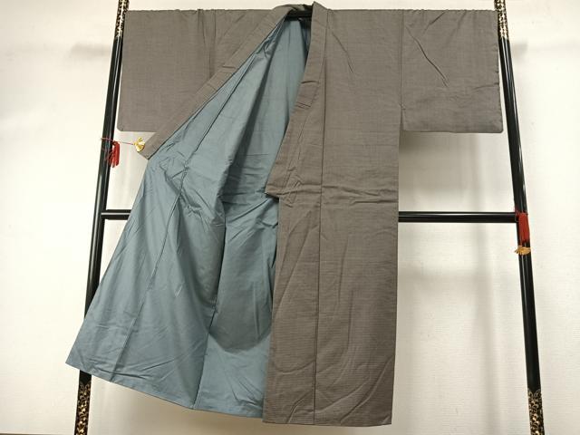 平和屋着物●男性　紬　アンサンブル　亀甲柄　正絹　逸品　AABE1825fy