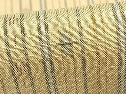 平和屋着物●上質な紬 縞 正絹 逸品 AABE1829fy