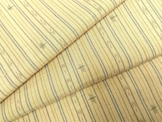 平和屋着物●上質な紬 縞 正絹 逸品 AABE1829fy