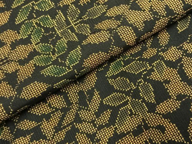 平和屋着物●本場大島紬 一元絣 枝葉文 正絹 逸品 AABE1833fy