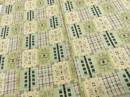 平和屋着物●上質な紬 市松文様 正絹 逸品 AABE1834fy