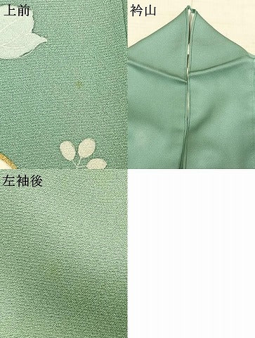平和屋着物●訪問着 蔦の葉地紙花文 金彩 正絹 逸品 AABE1848fy