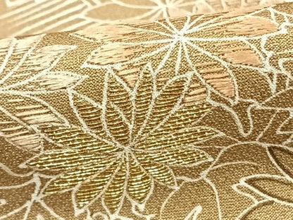 平和屋着物●訪問着 刺繍 雲取り草花文 金糸 正絹 逸品 AABE1849fy
