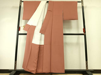 平和屋着物●上質な色無地　東雲色　正絹　逸品　AABE1850fy