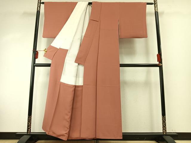 平和屋着物●上質な色無地　東雲色　正絹　逸品　AABE1850fy