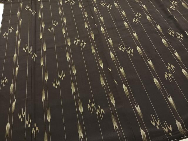 平和屋着物●上質な紬　琉球絣　正絹　逸品　未使用　AABE1852fy