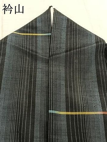 平和屋着物●上質な紬 縞 正絹 逸品 AABE1877fy