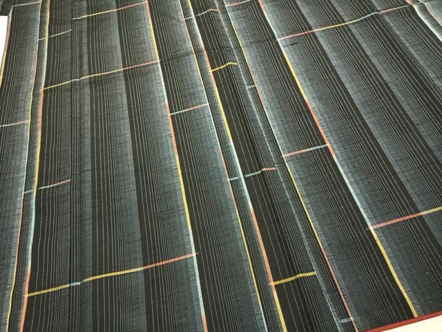 平和屋着物●上質な紬 縞 正絹 逸品 AABE1877fy