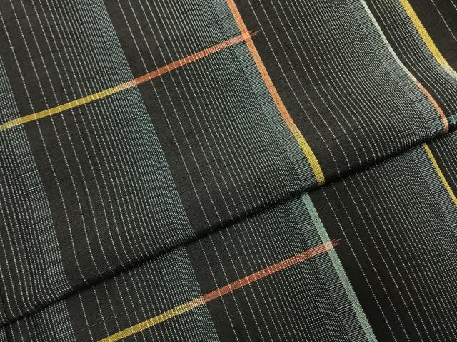 平和屋着物●上質な紬 縞 正絹 逸品 AABE1877fy