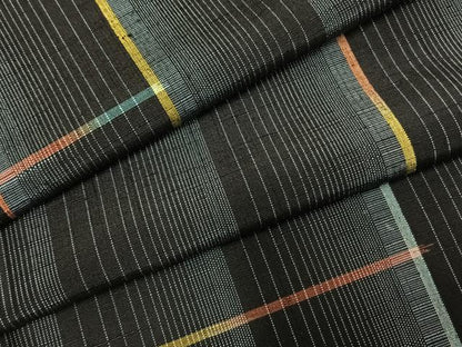 平和屋着物●上質な紬 縞 正絹 逸品 AABE1877fy