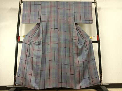 平和屋着物●上質な小紋　板締め絞り　正絹　逸品　AABE1880fy