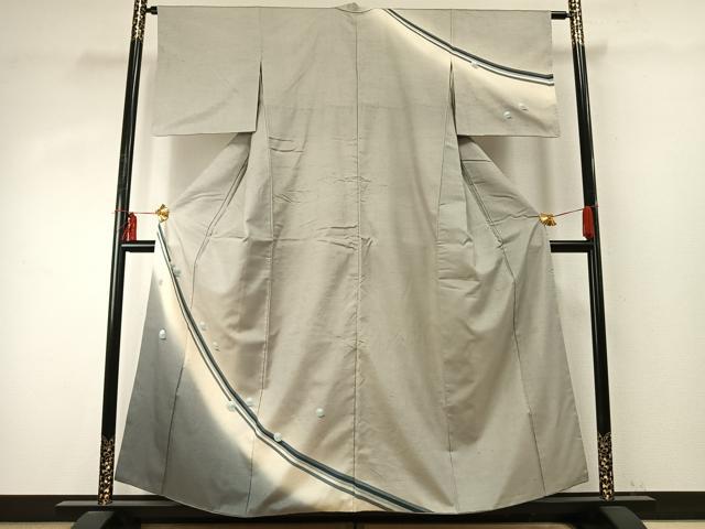 平和屋着物●五月みどりプロデュース　結城紬地　訪問着　手描き　真珠　正絹　逸品　AABE1886fy
