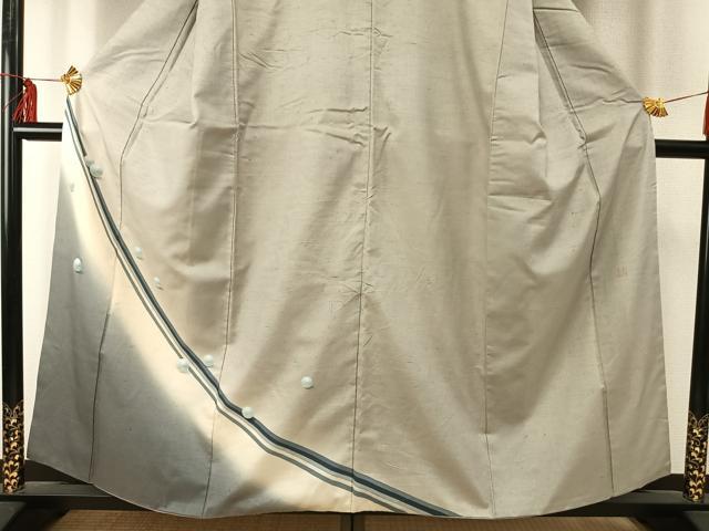 平和屋着物●五月みどりプロデュース　結城紬地　訪問着　手描き　真珠　正絹　逸品　AABE1886fy