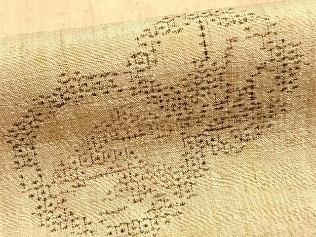 平和屋着物●結城紬 100亀甲 飛び亀甲柄 正絹 逸品 AABE1887fy