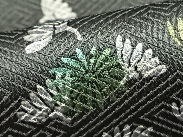 平和屋着物○日展作家 山本唯与志 レリーフ染 訪問着 舞花